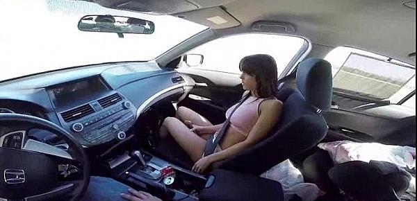  Busty teen Rahyndee James lets stranger fuck her for a ride